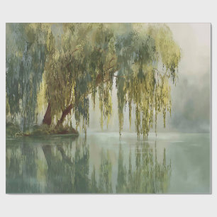 Papier Cadeau Arbre de saule serein - Réflexion - Art de la natu