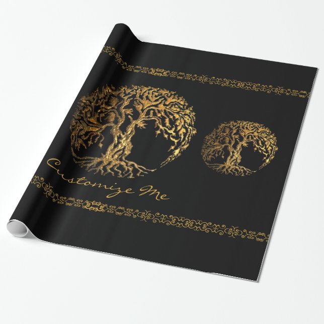 Papier Cadeau Arbre de vie Mehndi (henné) (Déroulé)