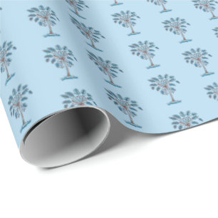 Papier Cadeau Arbre Palmetto en impression par blocs