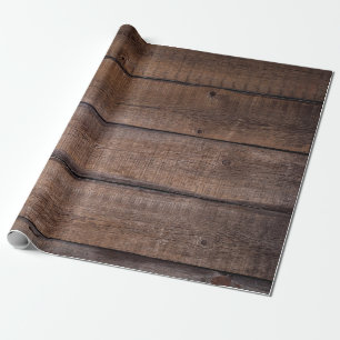 Papier Cadeau Arbre planches arrière - plan rustique