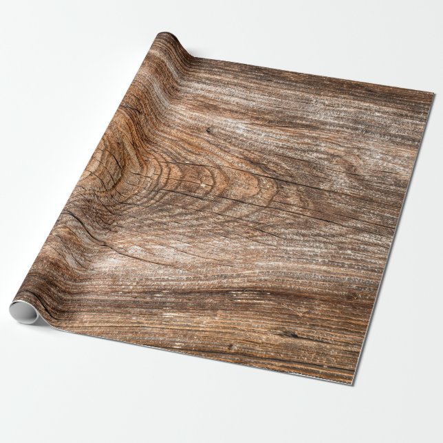 Papier Cadeau Arbre texture bois massif brut (Déroulé)