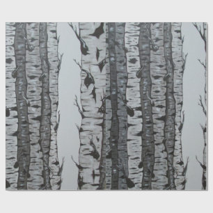 Papier Cadeau Arbres de bouleau