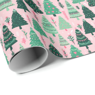 Papier Cadeau Arbres de fête cosy Noël