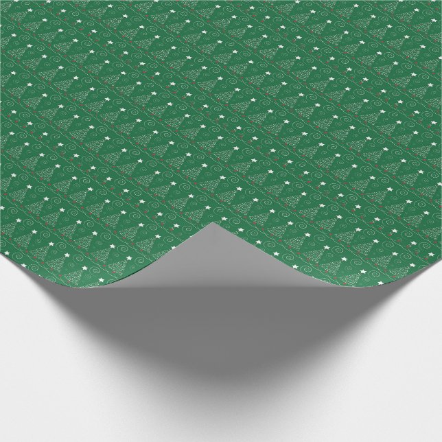 Papier Cadeau Arbres de Noël (Coin)