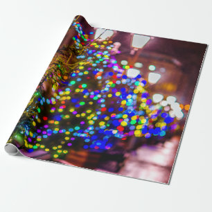 Papier Cadeau Arbres de Noël dans la rue