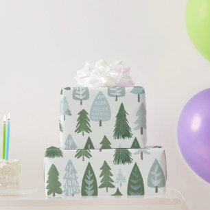 Papier Cadeau Arbres de Noël modernes