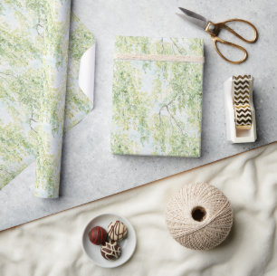 Papier Cadeau Arbres verts