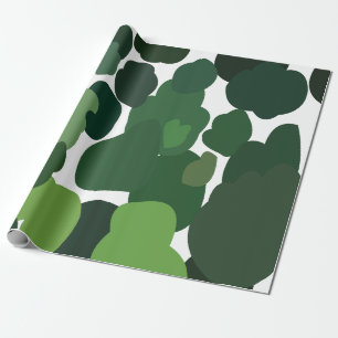 Papier Cadeau Arbres verts Motif de forêt tropicale tropicale mo