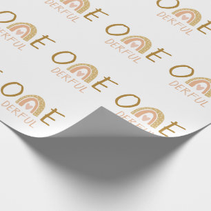 Papier Cadeau Arc-en-ciel 1er Anniversaire Onederful Anniversair