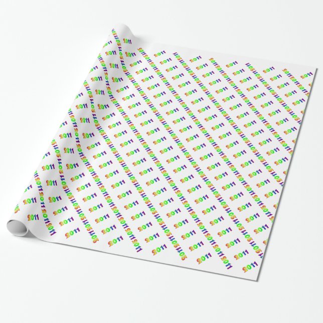 Papier Cadeau Arc-en-ciel "2011" (Déroulé)