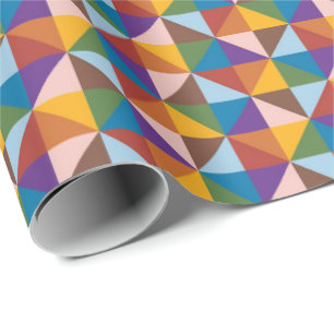 Papier Cadeau Arc-en-ciel, Brown, rose et bleu