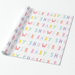 Papier Cadeau Arc-en-ciel coloré Baby shower moderne papier d'en