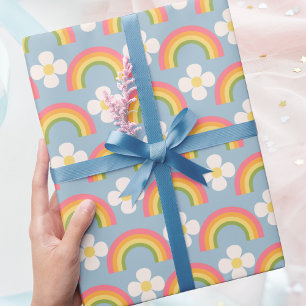 Papier Cadeau Arc-en-ciel coloré moderne et branché Joyeux anniv