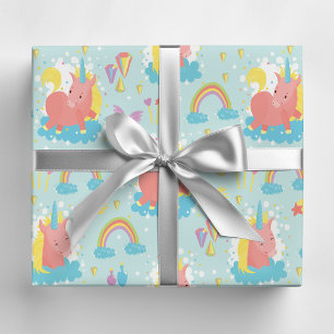 Papier Cadeau Arc-en-ciel de licorne magique
