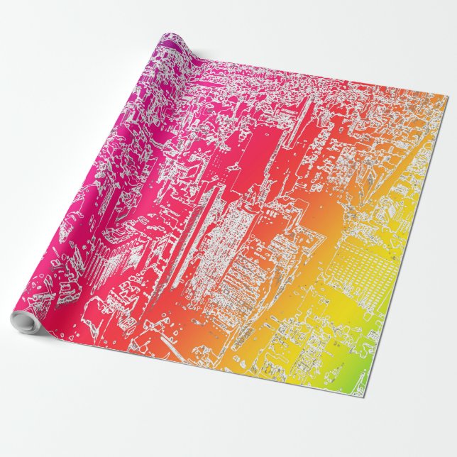 Papier Cadeau Arc-en-ciel de Manhattan (Déroulé)