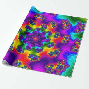 Papier Cadeau Arc-en-ciel fleuri