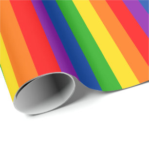 Papier Cadeau Arc-en-ciel LGBTQ+ Pride drapeau, couleurs Gay pri