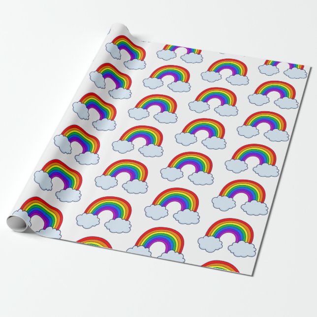 Papier Cadeau Arc-en-ciel mignon (Déroulé)
