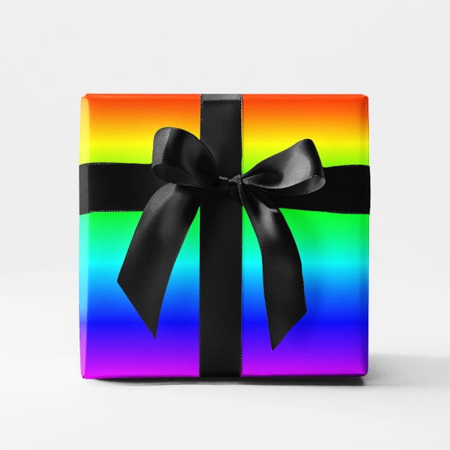 Papier Cadeau Arc-en-ciel ombré multicolore (Multicolored Rainbow Ombre Wrapping Paper)
