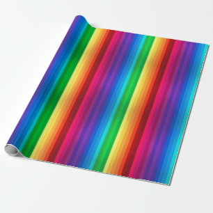 Papier Cadeau Arc-en-ciel sans couture coloré unique dépouillé