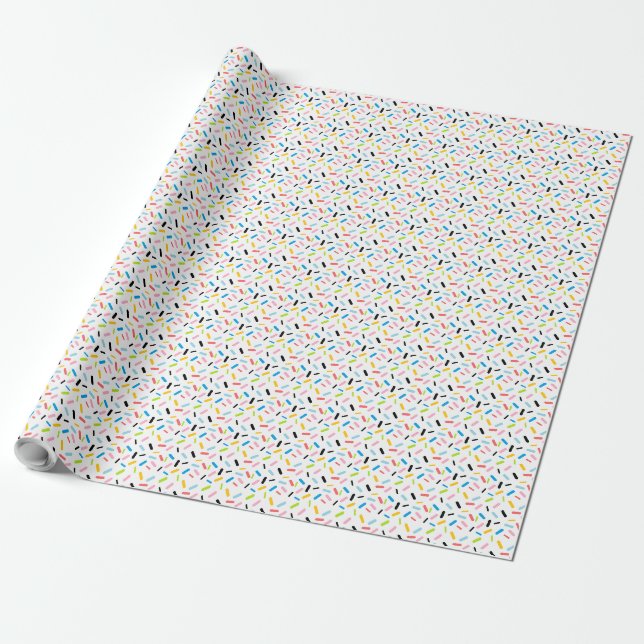 Papier Cadeau Arc en ciel Sprinkles Queer Pride Drapeau (Déroulé)