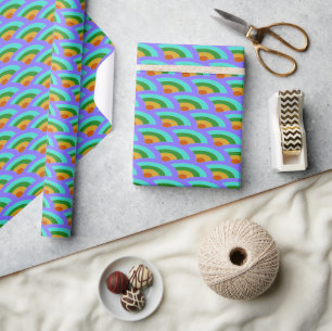Papier Cadeau arc-en-ciel Vagues graduelles