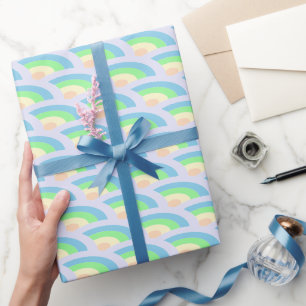 Papier Cadeau arc-en-ciel Waves Pastel