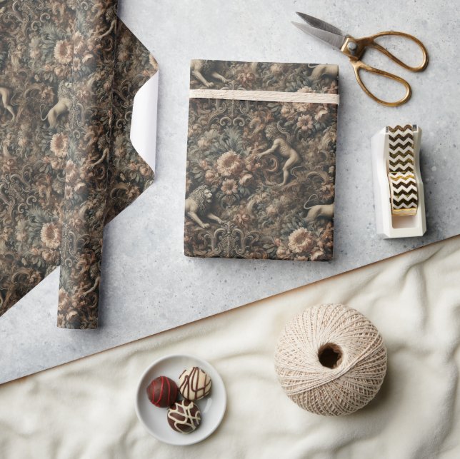 Papier Cadeau Arcane Majesty - Gothique Baroque Design (Artisanat)