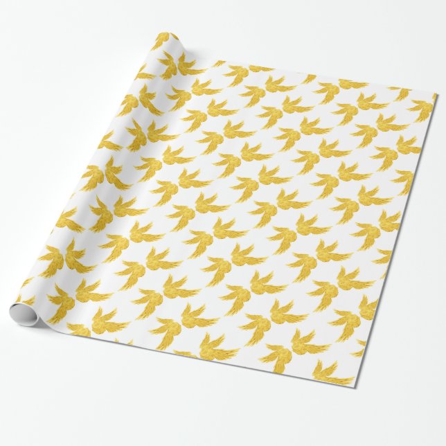 Papier Cadeau Archange d'or (Déroulé)