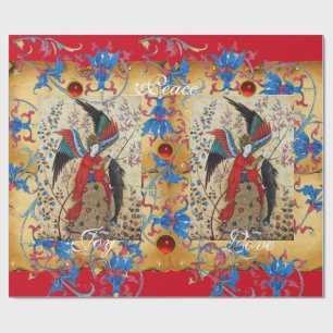 PAPIER CADEAU ARCHANGEL RAPHAEL ET PARCHEMENT DE NOËL AUX POISSO