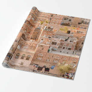 Papier Cadeau Architecture de la Vieille Ville de Sana'a, Yémen.