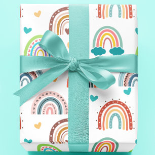 Papier Cadeau Arcs-en-ciel colorés Boho