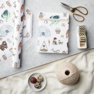 Papier Cadeau Arctic Adventure Northern Lights