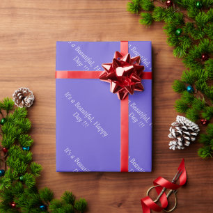 Papier Cadeau Ardoise bleue 6A5ACD - Message personnalisé ou vid