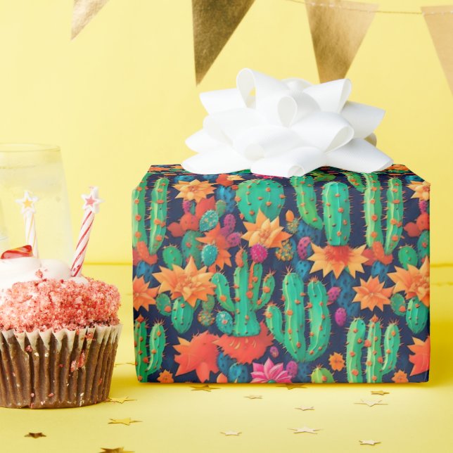 Papier Cadeau Arizona Saguaro Cactus (Fête d'anniversaire)