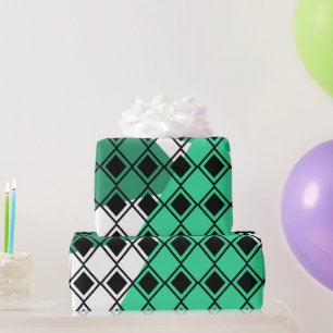 Papier Cadeau Arlequin Triangle Vert