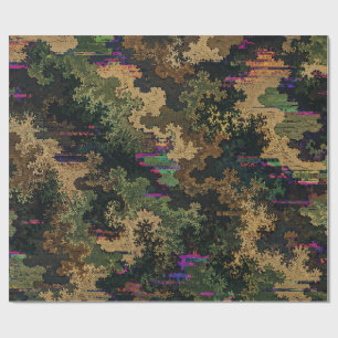 Papier Cadeau Armée Camouflage Glitch
