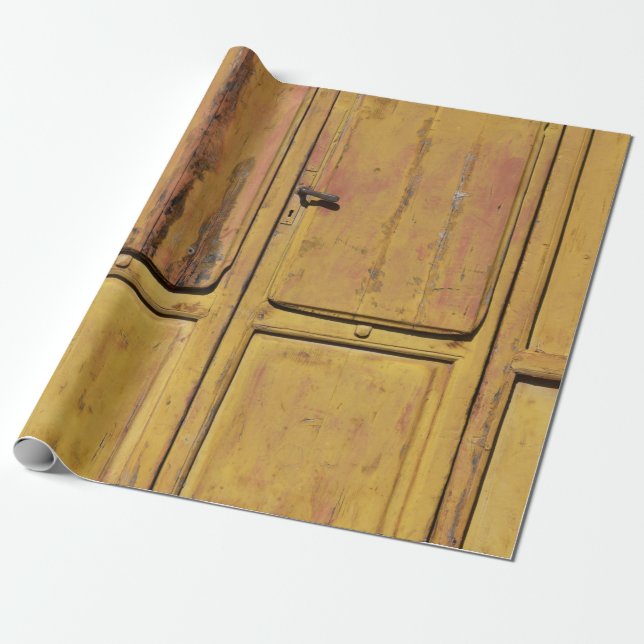 Papier Cadeau Armoire en bois marron fermé (Déroulé)