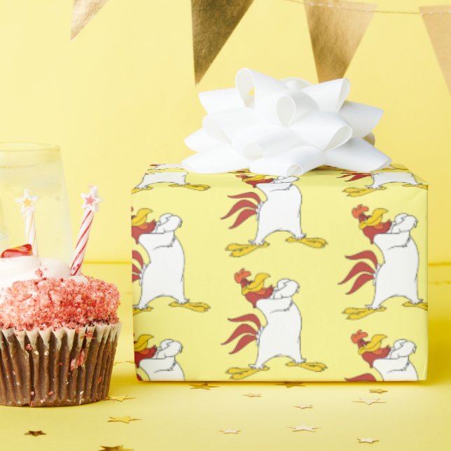 Papier Cadeau Armoiries de Foghorn Leghorn franchies (Fête d'anniversaire)