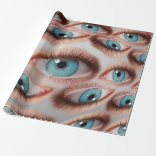 Papier Cadeau Arrière - plan abstrait psychédélique de l'oeil dé