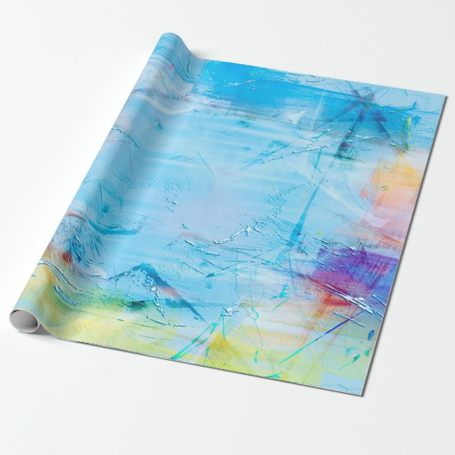Papier Cadeau Arrière - plan art aquarelle abstraite (Déroulé)