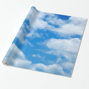 Papier Cadeau Arrière - plan ciel bleu ciel blanc nuages céleste