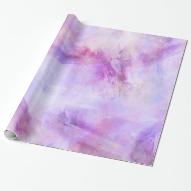 Papier Cadeau Arrière - plan d'aquarelle rose pastel (Déroulé)