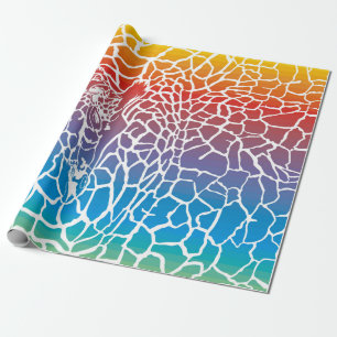Papier Cadeau Arrière - plan de couleur de motif de girafe
