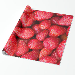 Papier Cadeau Arrière - plan de fraises