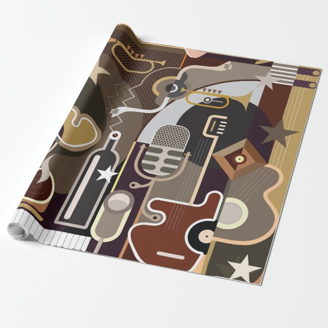 Papier Cadeau arrière - plan de musique Abstraite (Déroulé)