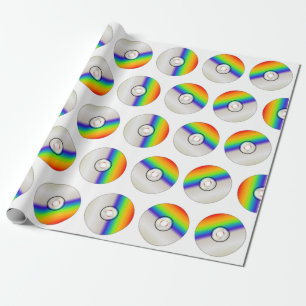 Papier Cadeau Arrière - plan de répétition du disque de CD