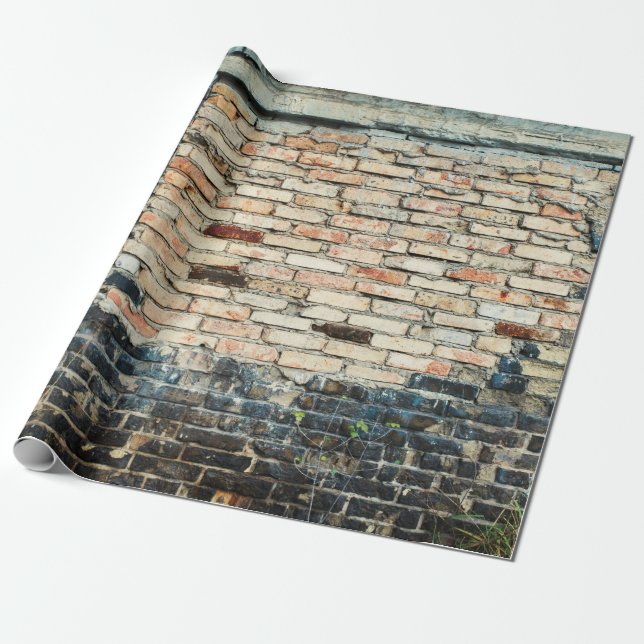 Papier Cadeau Arrière - plan de texture murale en briques mélang (Déroulé)
