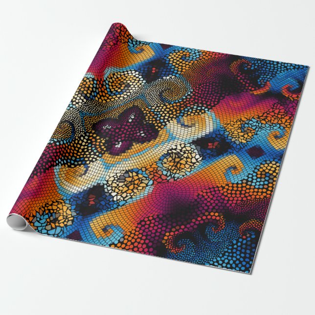 Papier Cadeau Arrière - plan de texture sans soudure. Ondes diag (Déroulé)