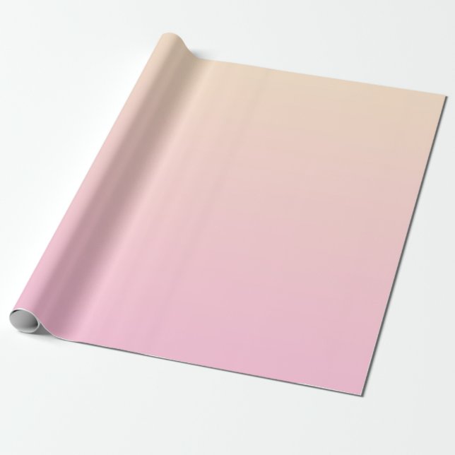 Papier Cadeau Arrière - plan dégradé rose pâle et jaune (Déroulé)